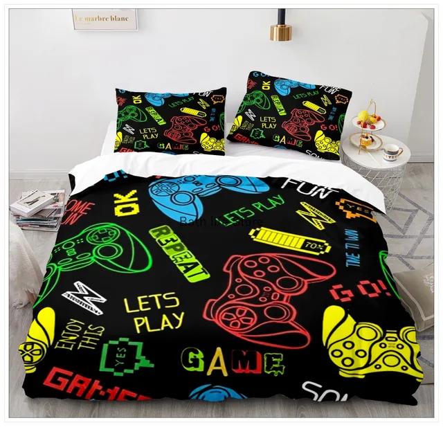 Модный постельный комплект с игровым контроллером размера Queen, креативный черный комплект пододеяльника и покрывала, 2/3 предмета, 3D домашний текстиль US Twin(172x218cm)
Модный постельный комплект с игровым контроллером размера Queen, креативный черный комплект пододеяльника и покрывала, 2/3 предмета, 3D домашний текстиль US Twin(172x218cm)