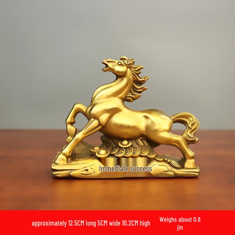 Pure Brass Tang Horse Figurine - Zodiac Success Mascot for Office & Home Decor.
Pure Brass Tang Horse Figurine - Zodiac Success Mascot for Office & Home Decor.