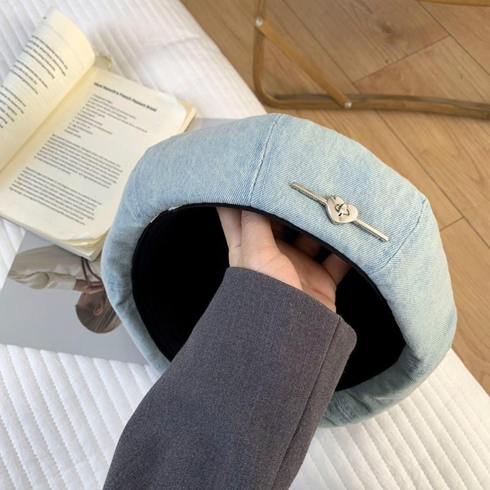 Breathable Painter Hat Adjustable Washed Denim Octagonal Hat Fashion Beret Hat for Women Girls світло-синій колір
Breathable Painter Hat Adjustable Washed Denim Octagonal Hat Fashion Beret Hat for Women Girls світло-синій колір