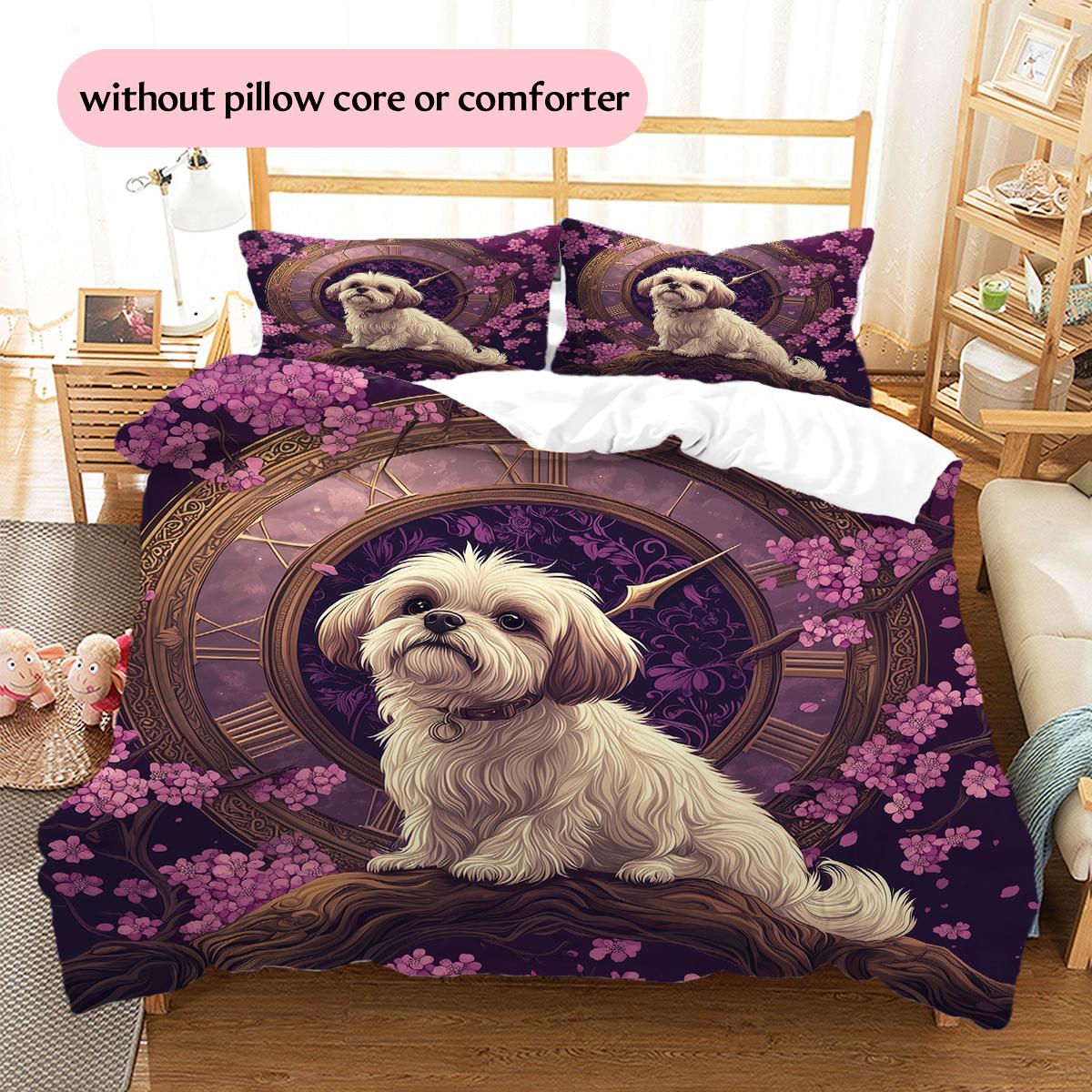 Purple Shih Tzu Pattern Bedding Home Decoration Birthday Gift (1 * duvet cover + 2 * pillowcase, without core) 135x200cm
Purple Shih Tzu Pattern Bedding Home Decoration Birthday Gift (1 * duvet cover + 2 * pillowcase, without core) 135x200cm