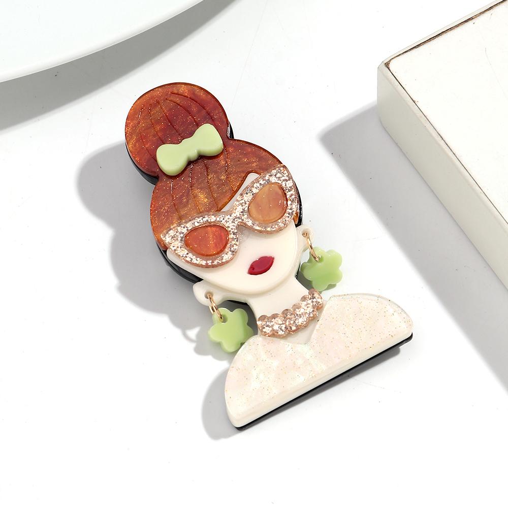 New Acrylic Glasses Girl Figure Brooches for Women Colorful Resin Cute Cartoon Badge Lapel Pins Clothing Bag Accessories Gift бежевый
New Acrylic Glasses Girl Figure Brooches for Women Colorful Resin Cute Cartoon Badge Lapel Pins Clothing Bag Accessories Gift бежевый