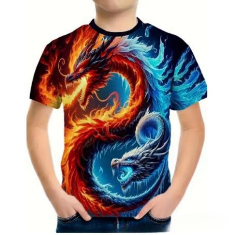 Детский повседневный пуловер с 3D-цифровой печатью серии «Дракон», футболка с круглым вырезом и короткими рукавами 170
Детский повседневный пуловер с 3D-цифровой печатью серии «Дракон», футболка с круглым вырезом и короткими рукавами 170