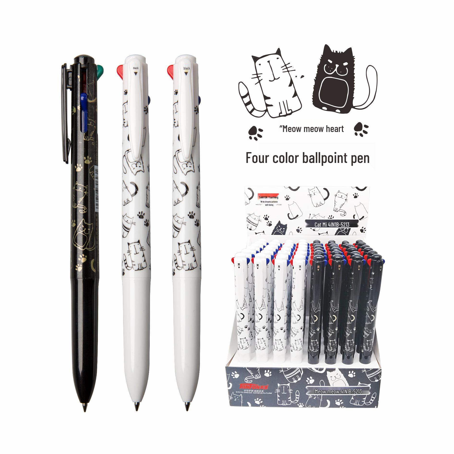 Cherry Blossom Multi-Color Ballpoint Pen - Four-Color Oil-Based Click Pen, Ideal for Students and Journaling. Bullet Type 0.5
Cherry Blossom Multi-Color Ballpoint Pen - Four-Color Oil-Based Click Pen, Ideal for Students and Journaling. Bullet Type 0.5
