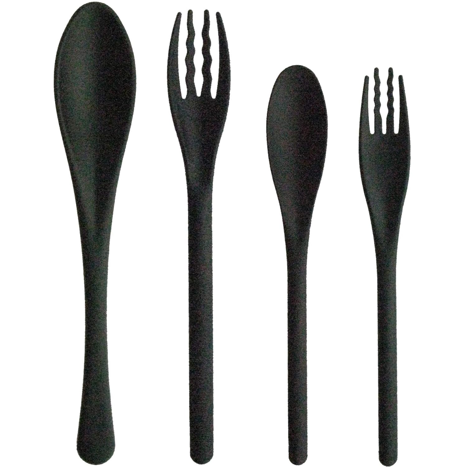NagaO Heat-Resistant Plastic Dinner Cutlery Set 4 Pieces Black Dishwasher Safe Made Japan
NagaO Heat-Resistant Plastic Dinner Cutlery Set 4 Pieces Black Dishwasher Safe Made Japan