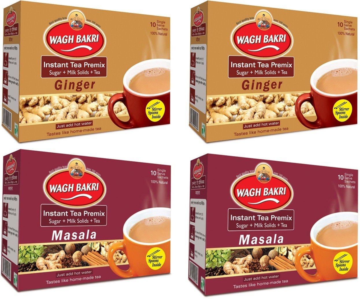 WAGH BAKRI INSTANT TEA PREMIX GINGER & MASALA 140g ( 2 UNITS EACH ) COMBO PACK
WAGH BAKRI INSTANT TEA PREMIX GINGER & MASALA 140g ( 2 UNITS EACH ) COMBO PACK