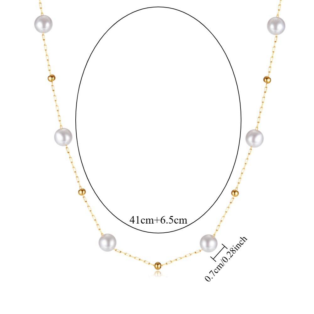 New Simple Pearl Beads Chic Exquisite Necklace Gold Color Thin Chain Minimalist Charm Collar Jewelry Women 45cm
New Simple Pearl Beads Chic Exquisite Necklace Gold Color Thin Chain Minimalist Charm Collar Jewelry Women 45cm