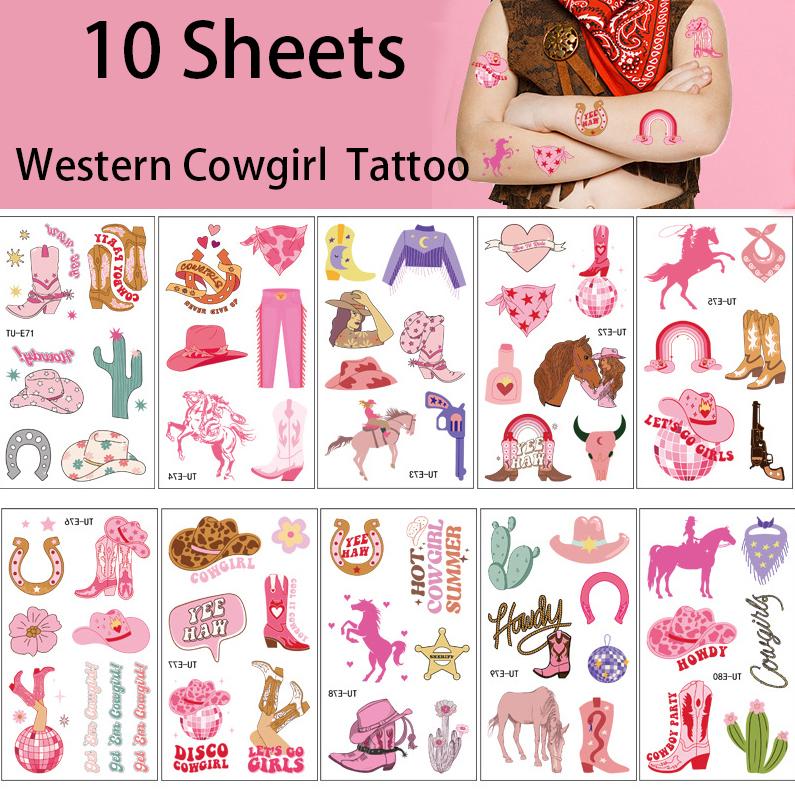 10 Sheets Western Cowgirl Theme Temporary Tattoos Cowboy Boot Hat Body Face Sticker Birthday Bachelorette Wedding Party Decor
10 Sheets Western Cowgirl Theme Temporary Tattoos Cowboy Boot Hat Body Face Sticker Birthday Bachelorette Wedding Party Decor