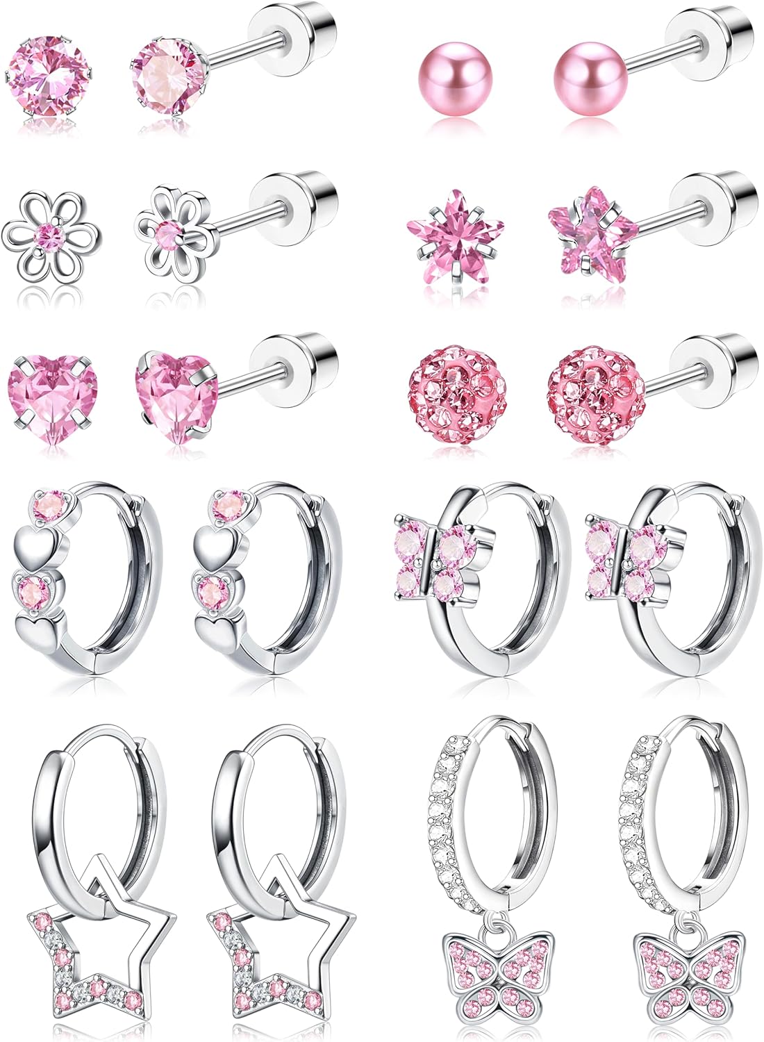 Bobisty 10Paris Earrings Stainless Steel Screw Back Earrings Set For Sensitive Ears Cute Pink Zircon Earrings Hypoallergenic розовый
Bobisty 10Paris Earrings Stainless Steel Screw Back Earrings Set For Sensitive Ears Cute Pink Zircon Earrings Hypoallergenic розовый