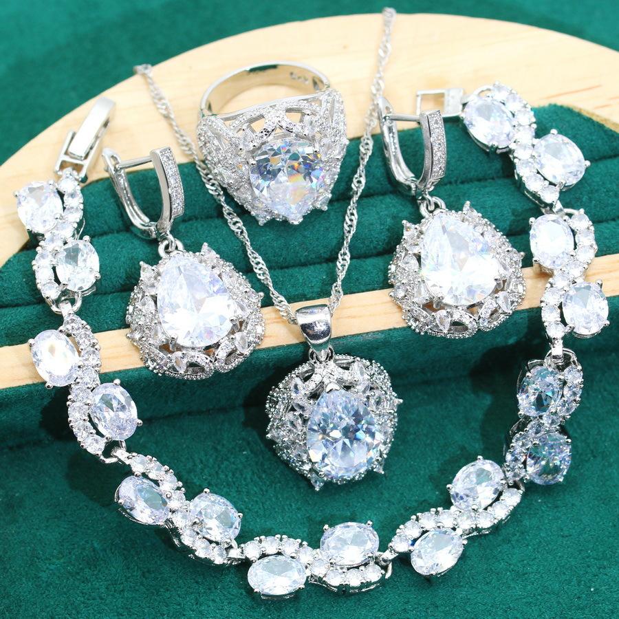 European and N Bride Wedding Jewelry Lady Luxury Rings Necklace Earrings Bracelet Set 10 yards
European and N Bride Wedding Jewelry Lady Luxury Rings Necklace Earrings Bracelet Set 10 yards