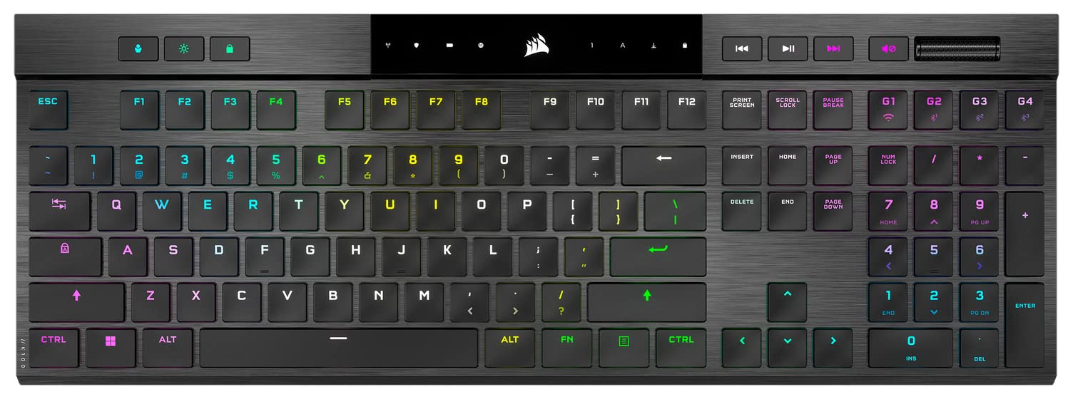 Corsair K100 AIR WIRELESS Thin Mechanical Keyboard Japanese Layout No Kana Printing CH-913A01U-JP1 чорний
Corsair K100 AIR WIRELESS Thin Mechanical Keyboard Japanese Layout No Kana Printing CH-913A01U-JP1 чорний