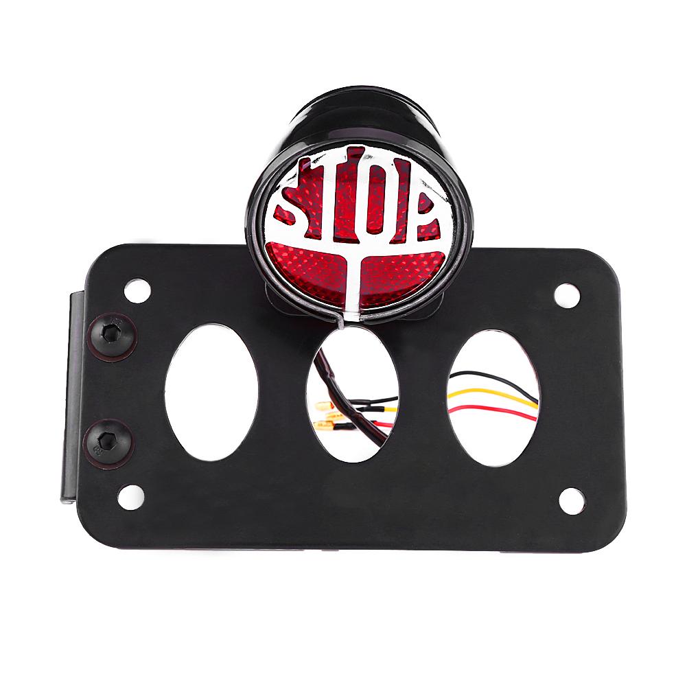 Universal Side Mount Motorcycle Tail Light License Plate Lamp with Bracket
Universal Side Mount Motorcycle Tail Light License Plate Lamp with Bracket