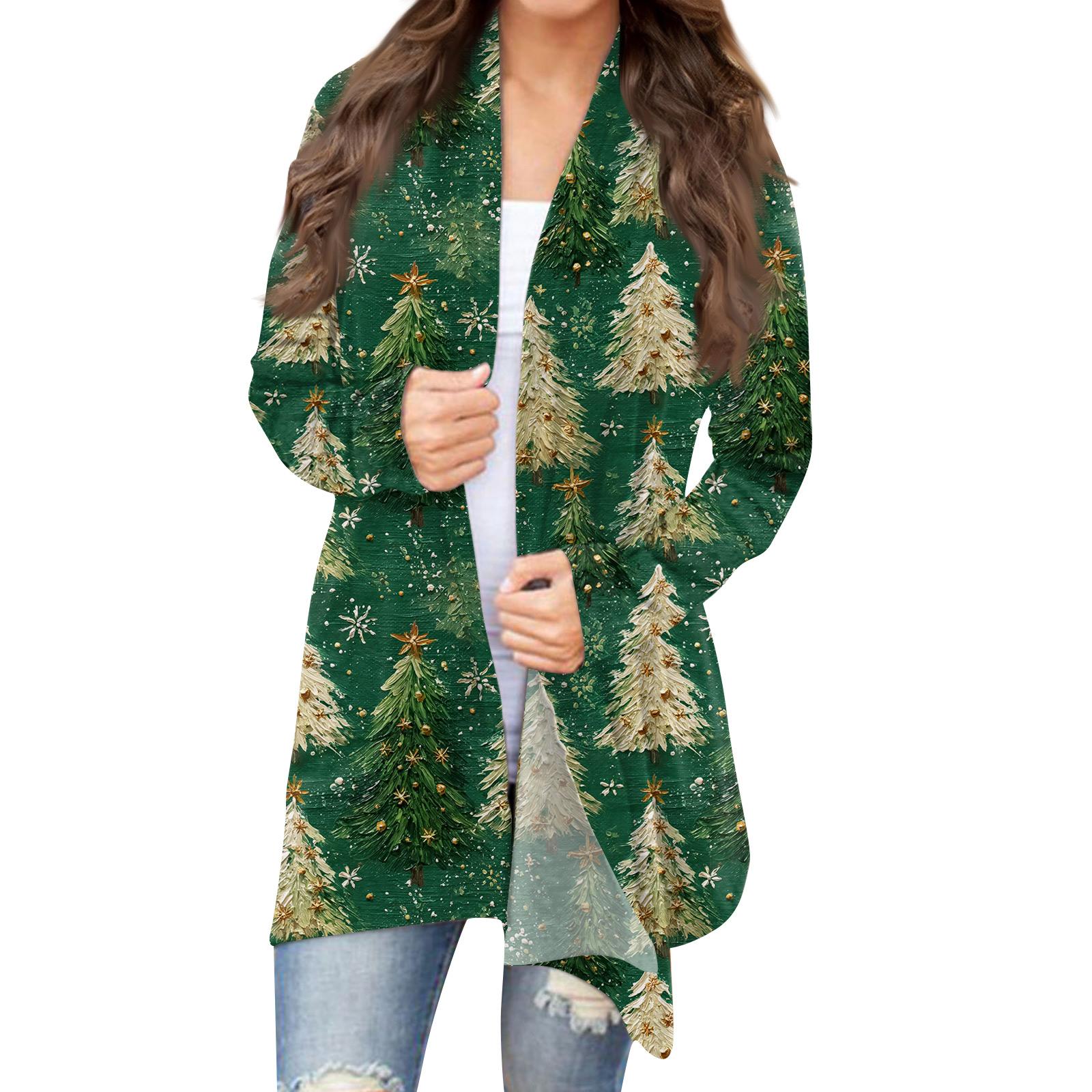 Women s Fashion Christmas Print Jacket Long Sleeve Casual Cardigan Coat S
Women s Fashion Christmas Print Jacket Long Sleeve Casual Cardigan Coat S