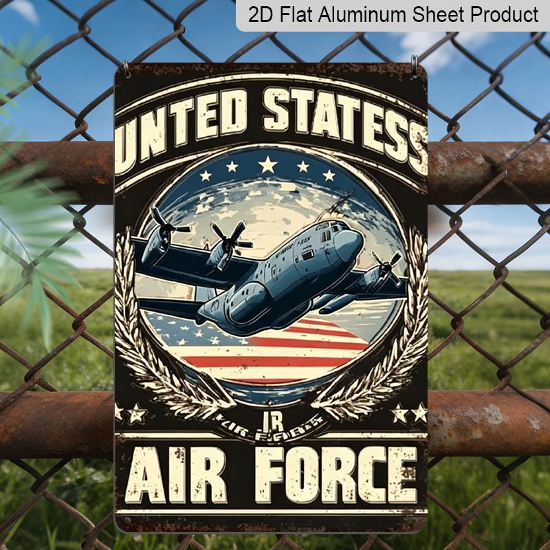 2D Flat, 1pc United States Air Force Vintage Airplane Aluminum Sign - Patriotic Military Wall Decor Military Room Decor, Man Cave, Patriotic Home 20*30cm
2D Flat, 1pc United States Air Force Vintage Airplane Aluminum Sign - Patriotic Military Wall Decor Military Room Decor, Man Cave, Patriotic Home 20*30cm