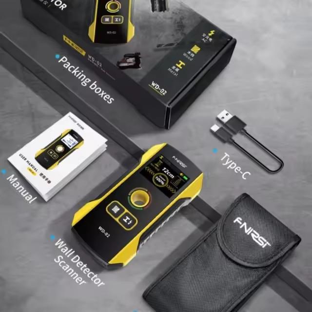 FNIRSI WD-02 Wall Detector Stud Finder New Design Positioning Hole TFT Display AC Live Cable Wires Metal Wood Stud Wall Scanner
FNIRSI WD-02 Wall Detector Stud Finder New Design Positioning Hole TFT Display AC Live Cable Wires Metal Wood Stud Wall Scanner