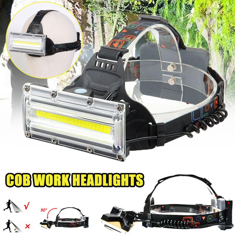 PDTO Super Bright COB Светодиодная фара Водонепроницаемый USB аккумуляторный налобный фонарь для рыбалки