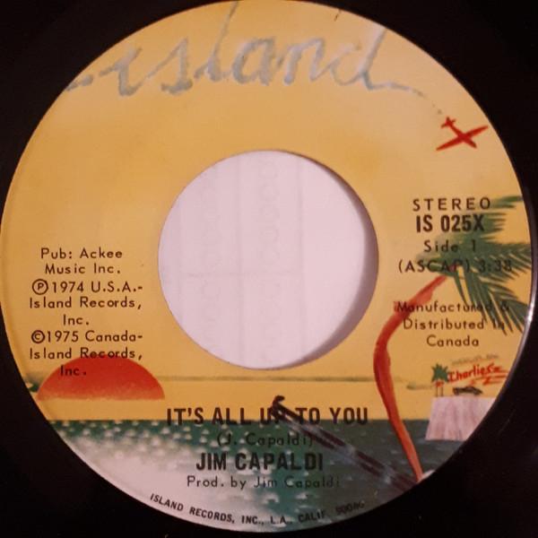 7-дюймовая пластинка ДЖИМ КАПАЛДИ - Это все зависит от тебя IS025 Island Records 1974 Канада Рок Б/у
7-дюймовая пластинка ДЖИМ КАПАЛДИ - Это все зависит от тебя IS025 Island Records 1974 Канада Рок Б/у