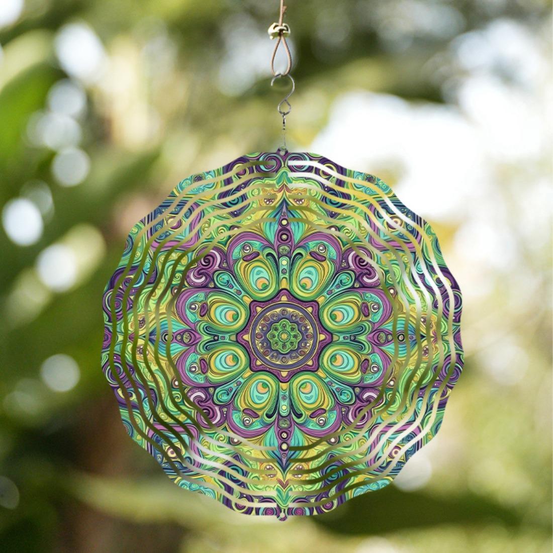 1pc Artistic Green Mandala Metal Wind Chime Rotating Decoration, 25.4 cm, Indoor Outdoor Hanging, Perfect for Christmas, Halloween, Thanksgiving 01A
1pc Artistic Green Mandala Metal Wind Chime Rotating Decoration, 25.4 cm, Indoor Outdoor Hanging, Perfect for Christmas, Halloween, Thanksgiving 01A