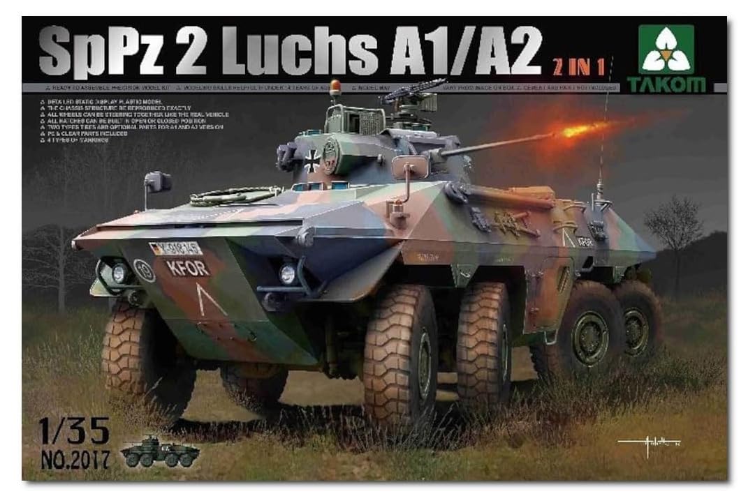 TAKOM German Federal Army SpPz 2 Lux Wheeled Armored Vehicle in Plastic Model 1/35 A1/A2 2 1
TAKOM German Federal Army SpPz 2 Lux Wheeled Armored Vehicle in Plastic Model 1/35 A1/A2 2 1
