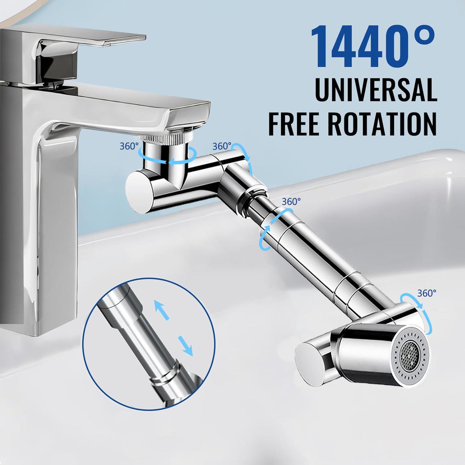 1440° Rotation Faucet Aerator Extender Kitchen Scalable Metal Robotic Arm Faucets Extension Nozzle Saving Water Sprayer
1440° Rotation Faucet Aerator Extender Kitchen Scalable Metal Robotic Arm Faucets Extension Nozzle Saving Water Sprayer