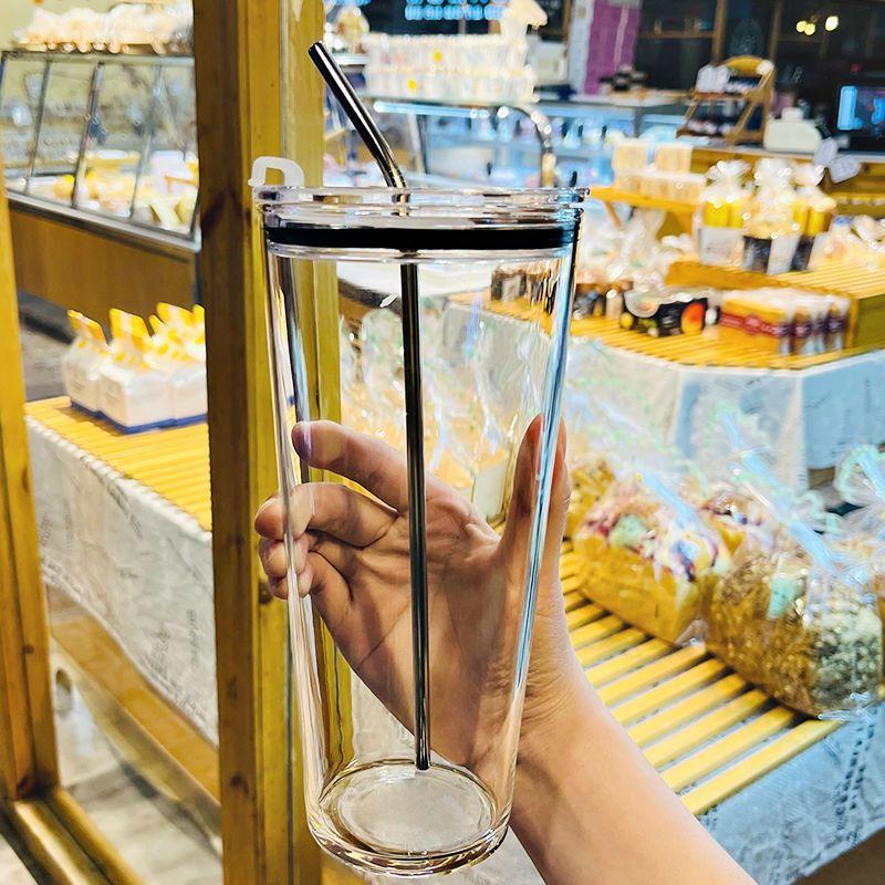 1000ml Transparent Glass Cup Coffee Mug With Lid Straw Heat-Resistant Glass Water Bottle Glasses For Drinks Milk Wine Cup 1000ml
1000ml Transparent Glass Cup Coffee Mug With Lid Straw Heat-Resistant Glass Water Bottle Glasses For Drinks Milk Wine Cup 1000ml