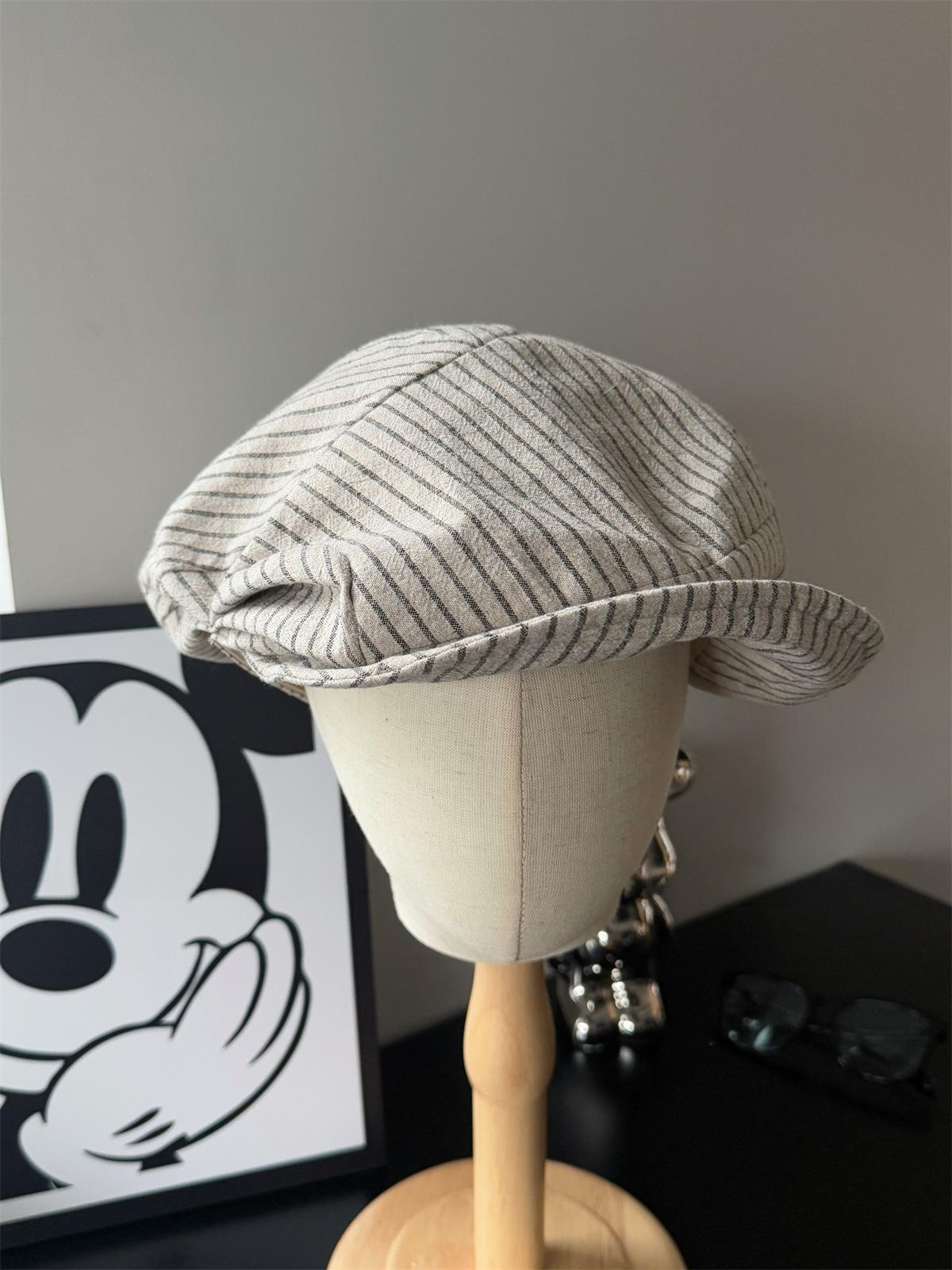 Japanese literary striped newsboy hat retro painter hat cotton and linen beret women s octagonal hat breathable face small hat M(56-58cm) бежевий
Japanese literary striped newsboy hat retro painter hat cotton and linen beret women s octagonal hat breathable face small hat M(56-58cm) бежевий