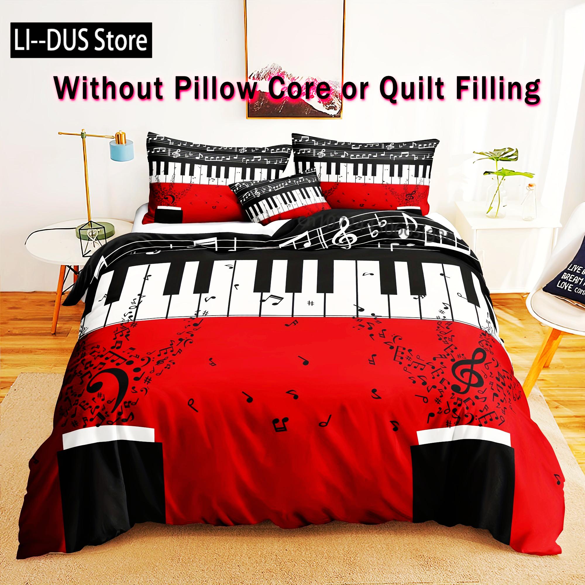 3pcs Soft Music Notes Print Duvet Cover Set - Comfortable Piano Bedding For Bedroom And Guest Room With Vibrant Colors - 1 Duvet EU single(135x200cm)
3pcs Soft Music Notes Print Duvet Cover Set - Comfortable Piano Bedding For Bedroom And Guest Room With Vibrant Colors - 1 Duvet EU single(135x200cm)