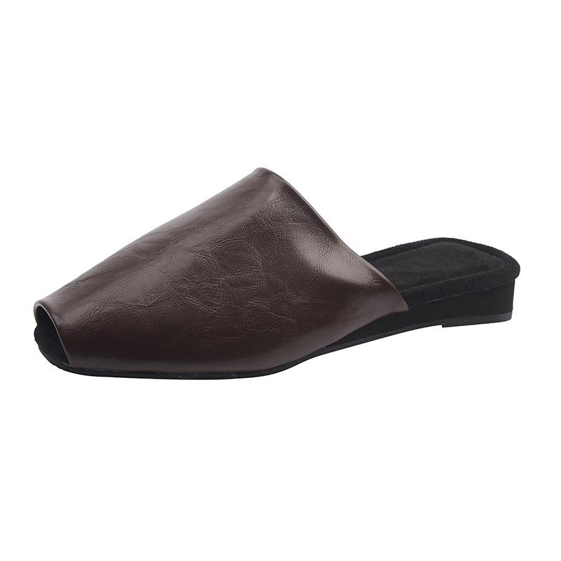 Flat-bottomed bag head slippers women s 2025 summer Korean version of the new simple wind and comfortable outer wear Muller lazy cool slippers women 42 коричневий
Flat-bottomed bag head slippers women s 2025 summer Korean version of the new simple wind and comfortable outer wear Muller lazy cool slippers women 42 коричневий