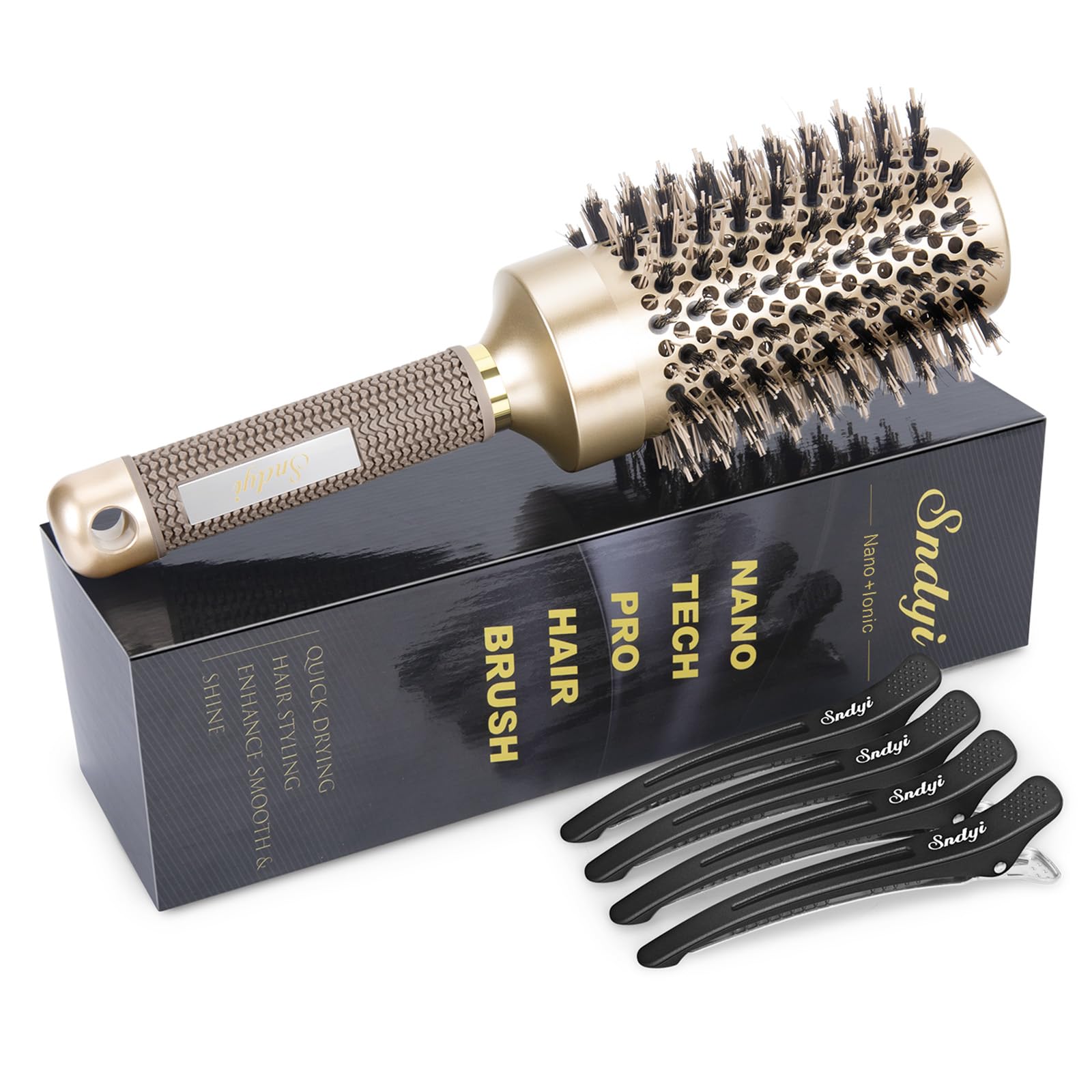 Sndyi Roll Quick Drying Curl Straight Curly Hair Nano Ceramic Ion Round Volume Roll Curl Pig Hair Blow Heat Reduce Smooth and Shiny Diameter Total
Sndyi Roll Quick Drying Curl Straight Curly Hair Nano Ceramic Ion Round Volume Roll Curl Pig Hair Blow Heat Reduce Smooth and Shiny Diameter Total
