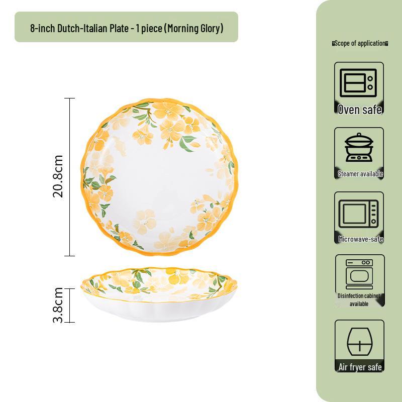 High-Value Japanese-Style Ceramic Plate: Versatile Deep Round Dinnerware for Home, Perfect for Serving Breakfast and Meals with Under-glaze Colors.
High-Value Japanese-Style Ceramic Plate: Versatile Deep Round Dinnerware for Home, Perfect for Serving Breakfast and Meals with Under-glaze Colors.