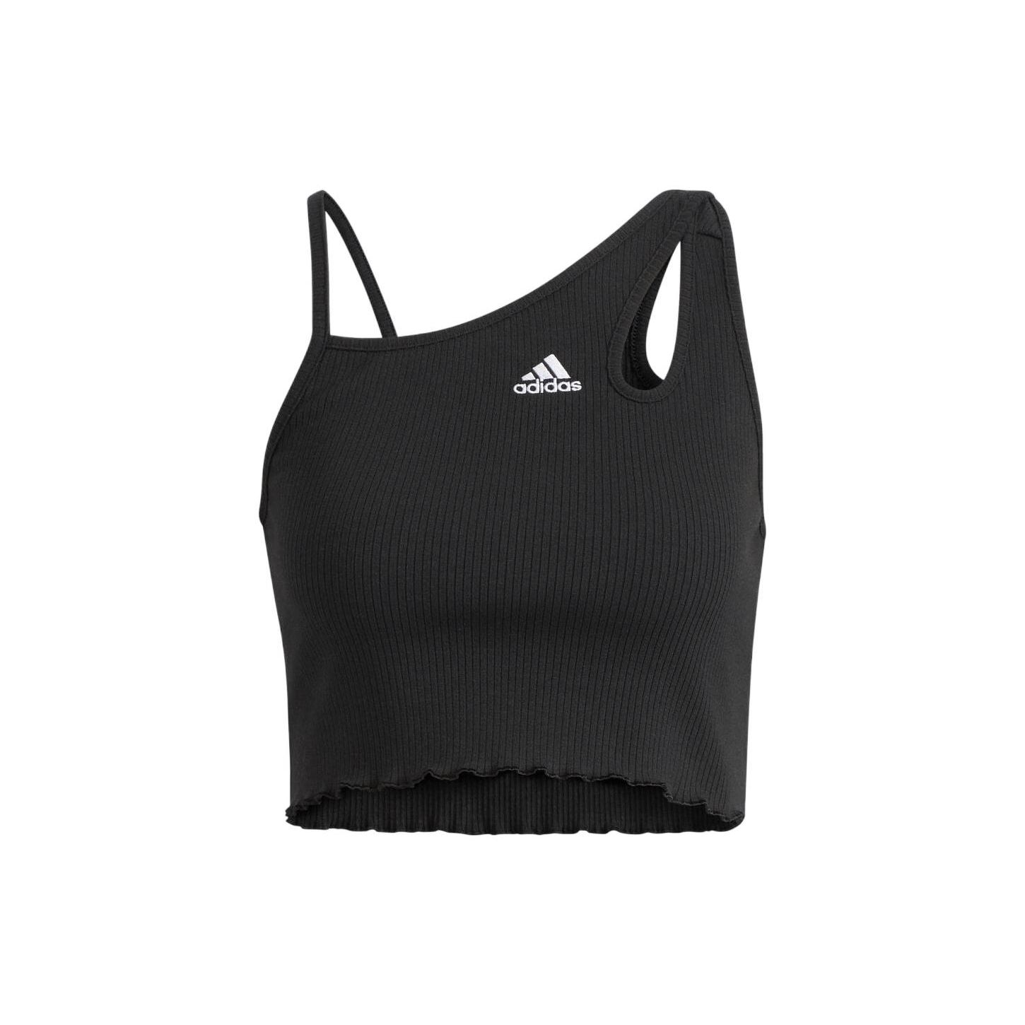 Adidas Solid Color Logo Print Asymmetrical Shoulder Tank Top Women Tops Black HF5120
Adidas Solid Color Logo Print Asymmetrical Shoulder Tank Top Women Tops Black HF5120