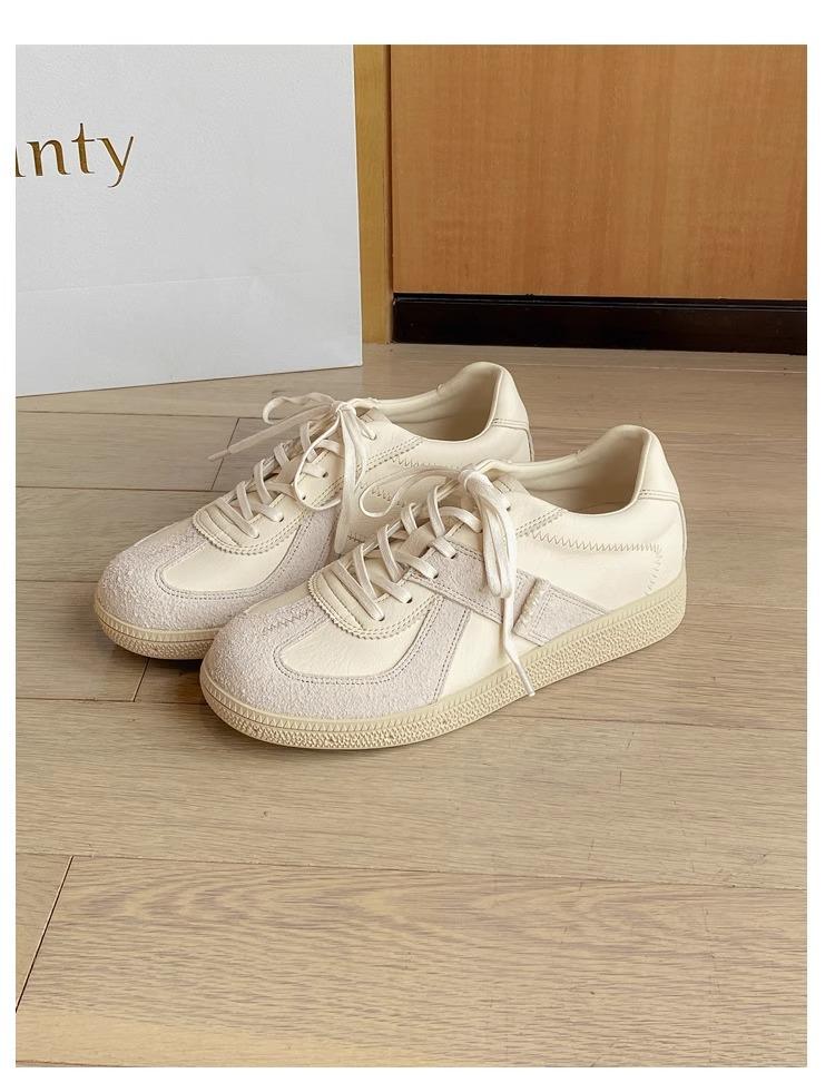 2025 new round head color matching lace-up casual sports shoes low-top flat baseplate shoes casual versatile breathable German training shoes 40 белый
2025 new round head color matching lace-up casual sports shoes low-top flat baseplate shoes casual versatile breathable German training shoes 40 белый