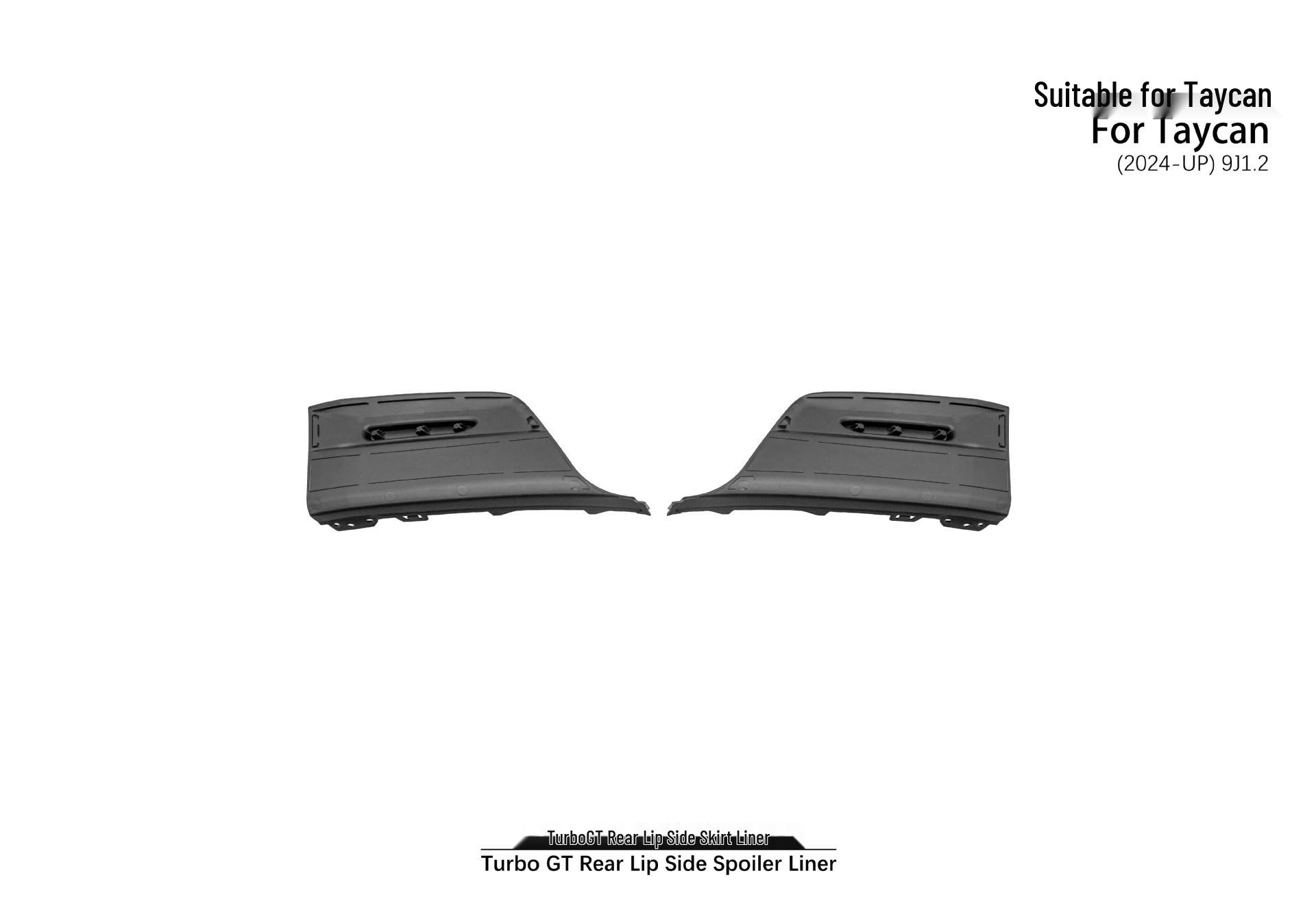 Rear Spoiler & Side Skirt Inner Lining for 24-UP Porsche Taycan Turbo GT 9J1.2.
Rear Spoiler & Side Skirt Inner Lining for 24-UP Porsche Taycan Turbo GT 9J1.2.