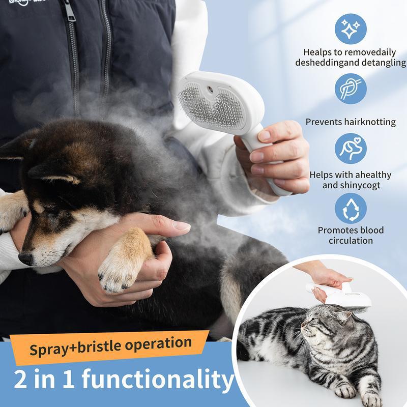 Dog Steam Comb Pet Massage Brush USB Charging Safe Round Head Soft Teeth Spray Hair Removal Comb Universal for Cats Dogs
Dog Steam Comb Pet Massage Brush USB Charging Safe Round Head Soft Teeth Spray Hair Removal Comb Universal for Cats Dogs