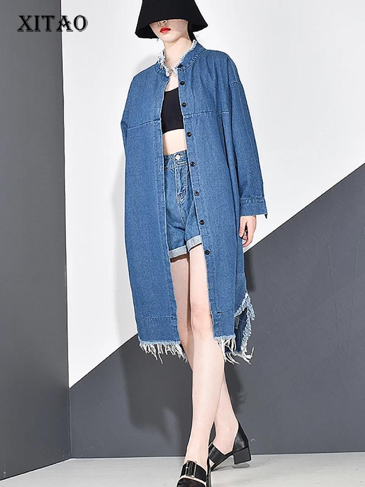 XITAO Casual Denim Tassel Trench Simplicity Loose Spring New Fashion Stand Collar Match All Women Clothes Coat KY655
XITAO Casual Denim Tassel Trench Simplicity Loose Spring New Fashion Stand Collar Match All Women Clothes Coat KY655