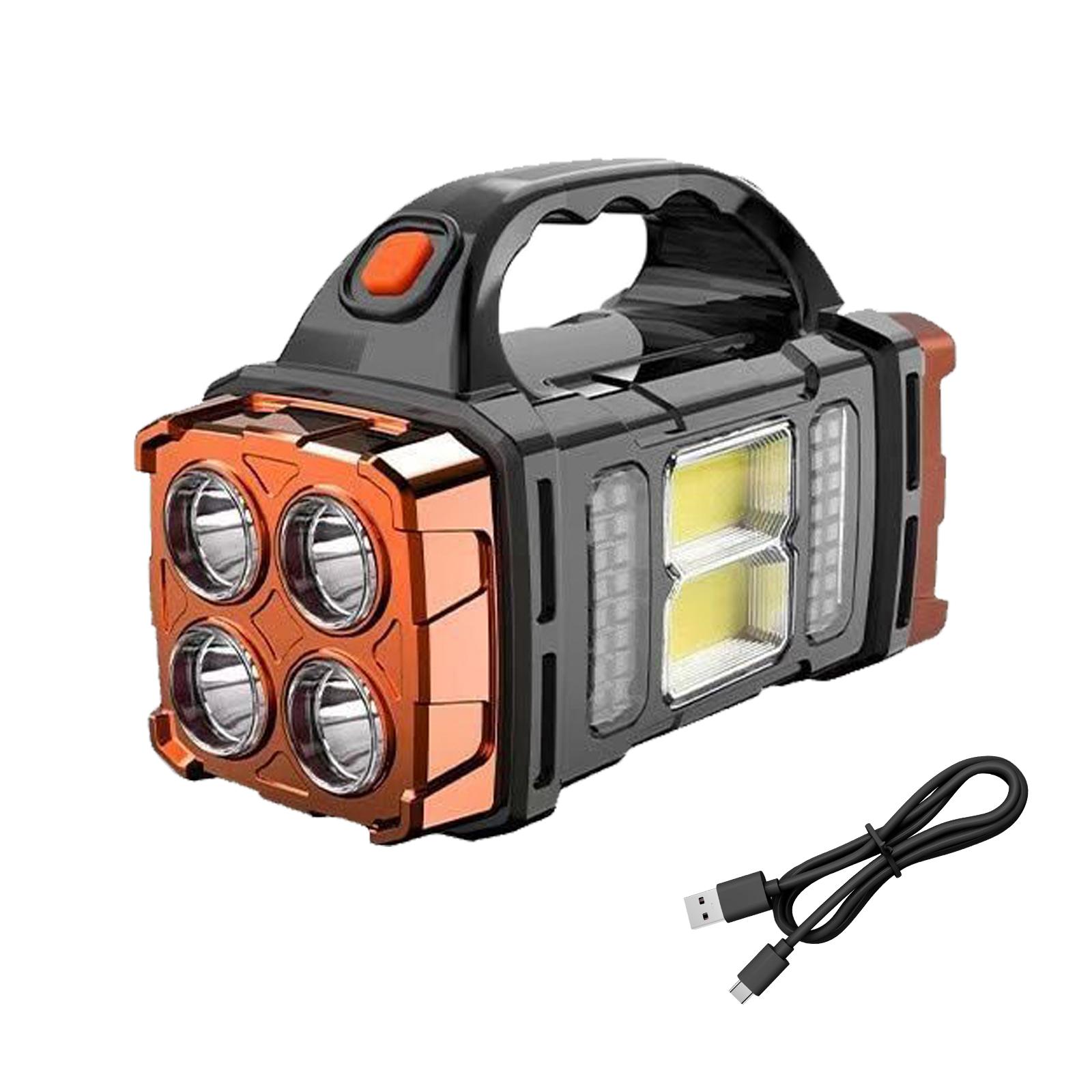 Portable Solar Flashlight USB Rechargeable 4 Gear Dual Source LED COB Work Light Phone Charger Camping Emergency Lamp Small size - Gold
Portable Solar Flashlight USB Rechargeable 4 Gear Dual Source LED COB Work Light Phone Charger Camping Emergency Lamp Small size - Gold