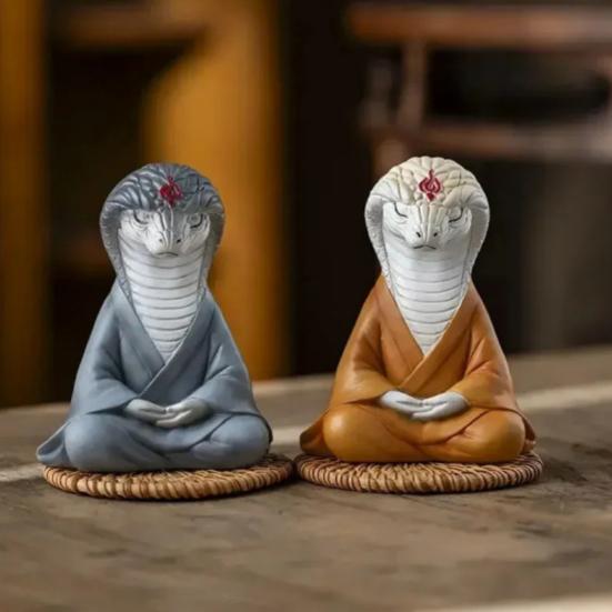 Resin Zen Snake Figurine 2025 Year of The Snake Ornament Sit in Meditation Snake Statue for Luck Wealth Home Office Car Desktop Decor
Resin Zen Snake Figurine 2025 Year of The Snake Ornament Sit in Meditation Snake Statue for Luck Wealth Home Office Car Desktop Decor