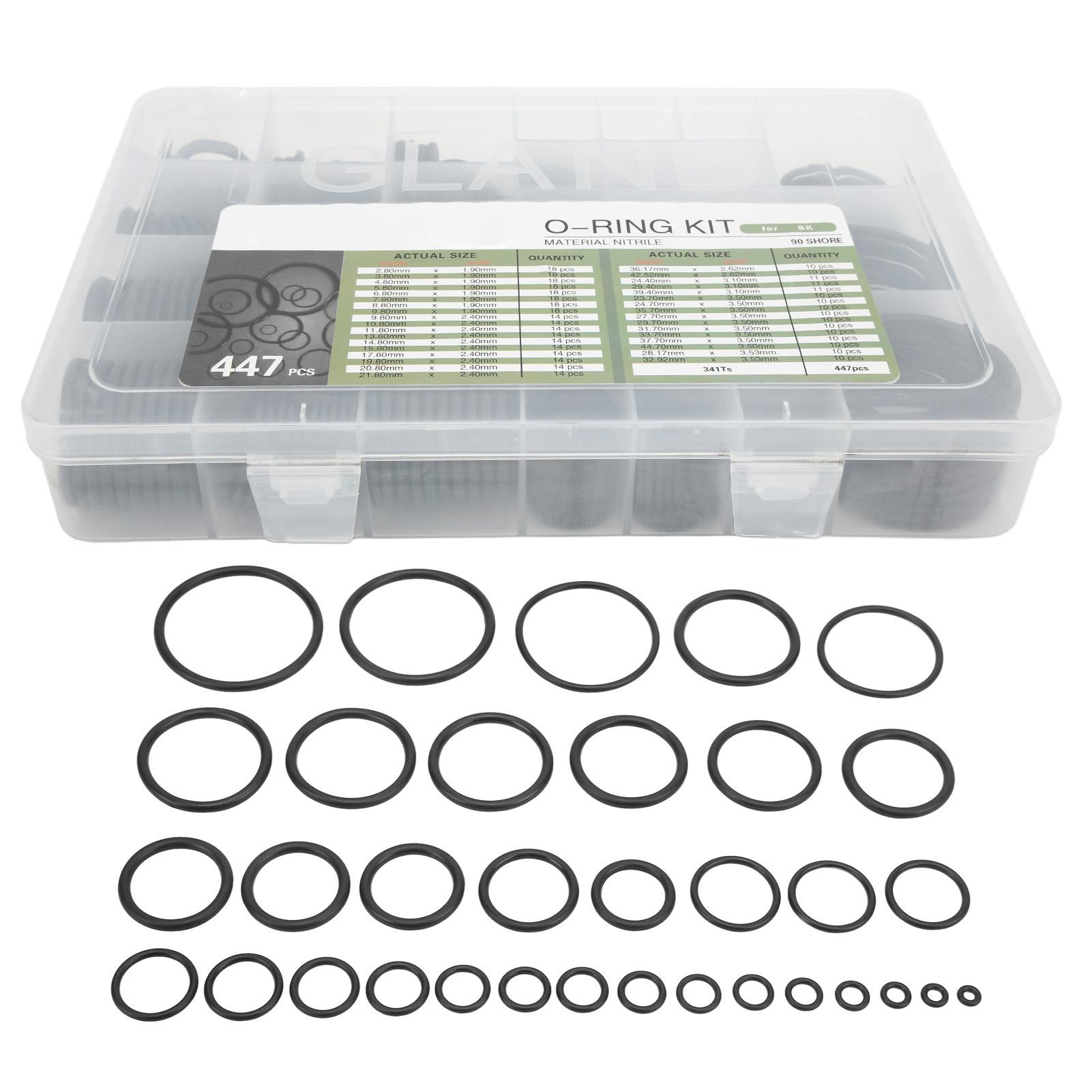 447pcs O Ring Seal Assortment Kit Air Conditioning Seal Washers Replacement for Kobelco Excavator
447pcs O Ring Seal Assortment Kit Air Conditioning Seal Washers Replacement for Kobelco Excavator