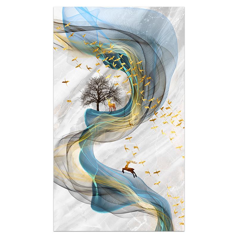 Абстрактная картина с золотым оленем, большой размер, постер, синий принт, Золотая Настенная картина для гостиной, современный холст, домашний декор 50x100cm No Frame
Абстрактная картина с золотым оленем, большой размер, постер, синий принт, Золотая Настенная картина для гостиной, современный холст, домашний декор 50x100cm No Frame
