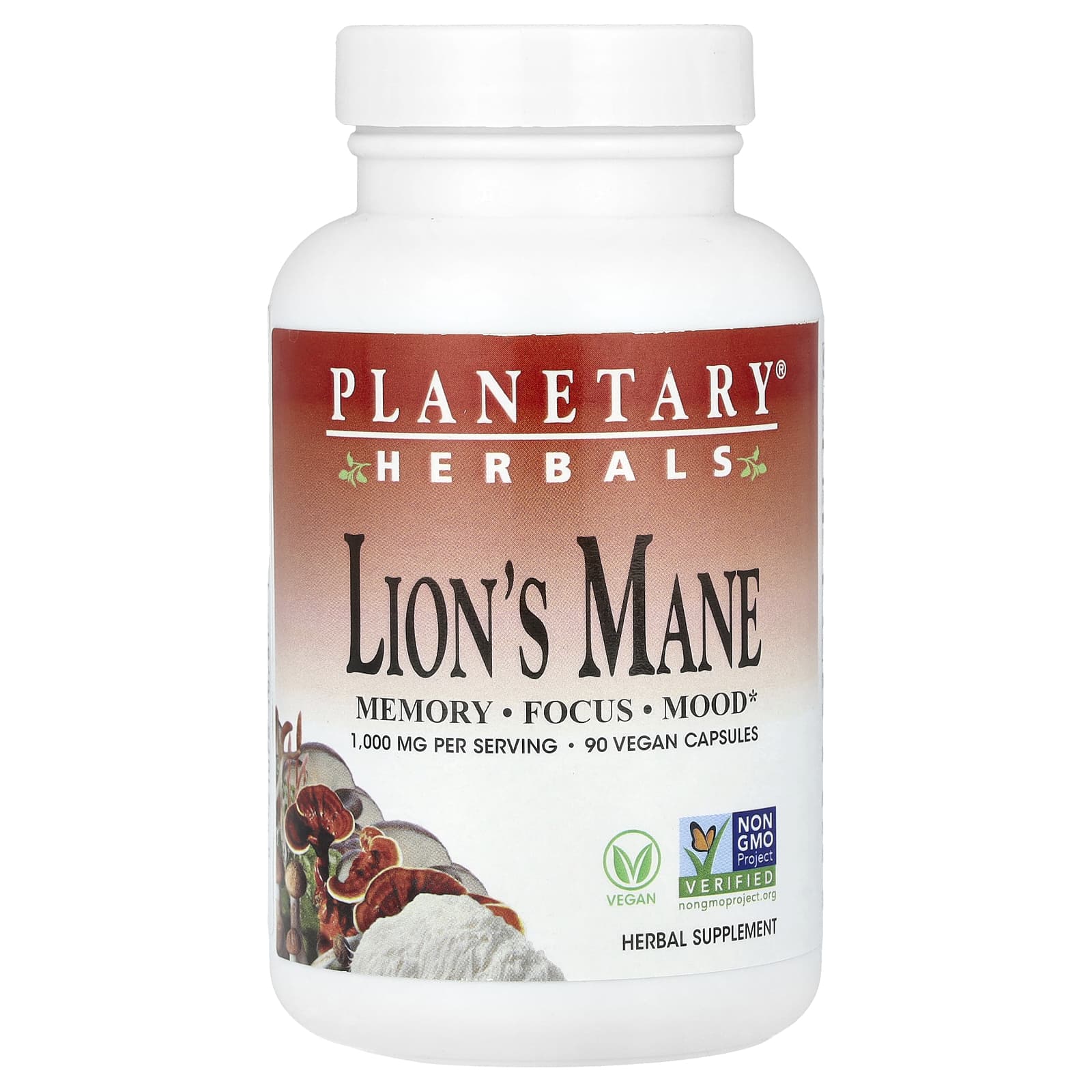 Planetary Herbals, Гриб Герицій Гребінчастий, 1000 мг, 90 вегетаріанських капсул (500 мг на капсулу)
Planetary Herbals, Гриб Герицій Гребінчастий, 1000 мг, 90 вегетаріанських капсул (500 мг на капсулу)