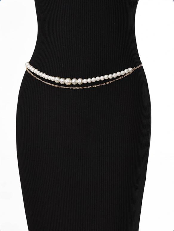 Waitchain varies in size, pearl joint metal thin chain fringed pendulum chain waist chain body chain золотий
Waitchain varies in size, pearl joint metal thin chain fringed pendulum chain waist chain body chain золотий