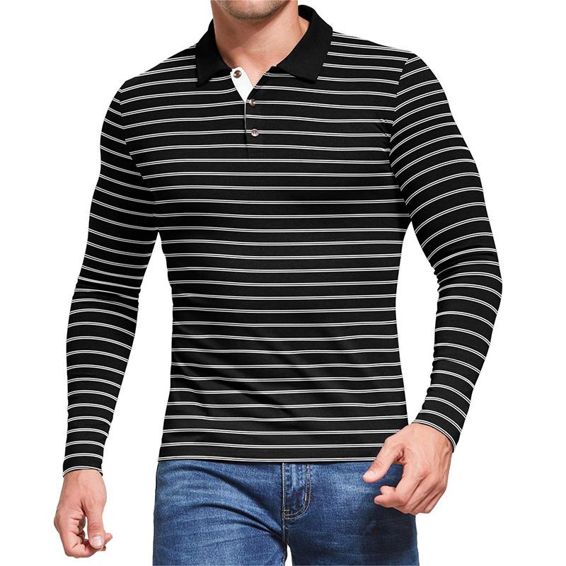 Men s high-end golf striped polo shirt t-shirt men s lapel Paul shirt long sleeve tops Europe, America S
Men s high-end golf striped polo shirt t-shirt men s lapel Paul shirt long sleeve tops Europe, America S