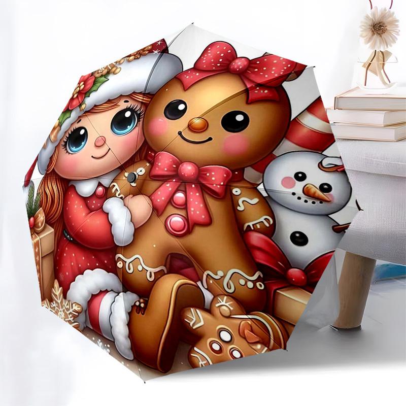 1pc Christmas Gingerbread Man Automatic Folding Umbrella, Portable 3-Fold Design with 8-Bone Iron Frame, Perfect for Fans, Travelers, Daily Use, and F
1pc Christmas Gingerbread Man Automatic Folding Umbrella, Portable 3-Fold Design with 8-Bone Iron Frame, Perfect for Fans, Travelers, Daily Use, and F