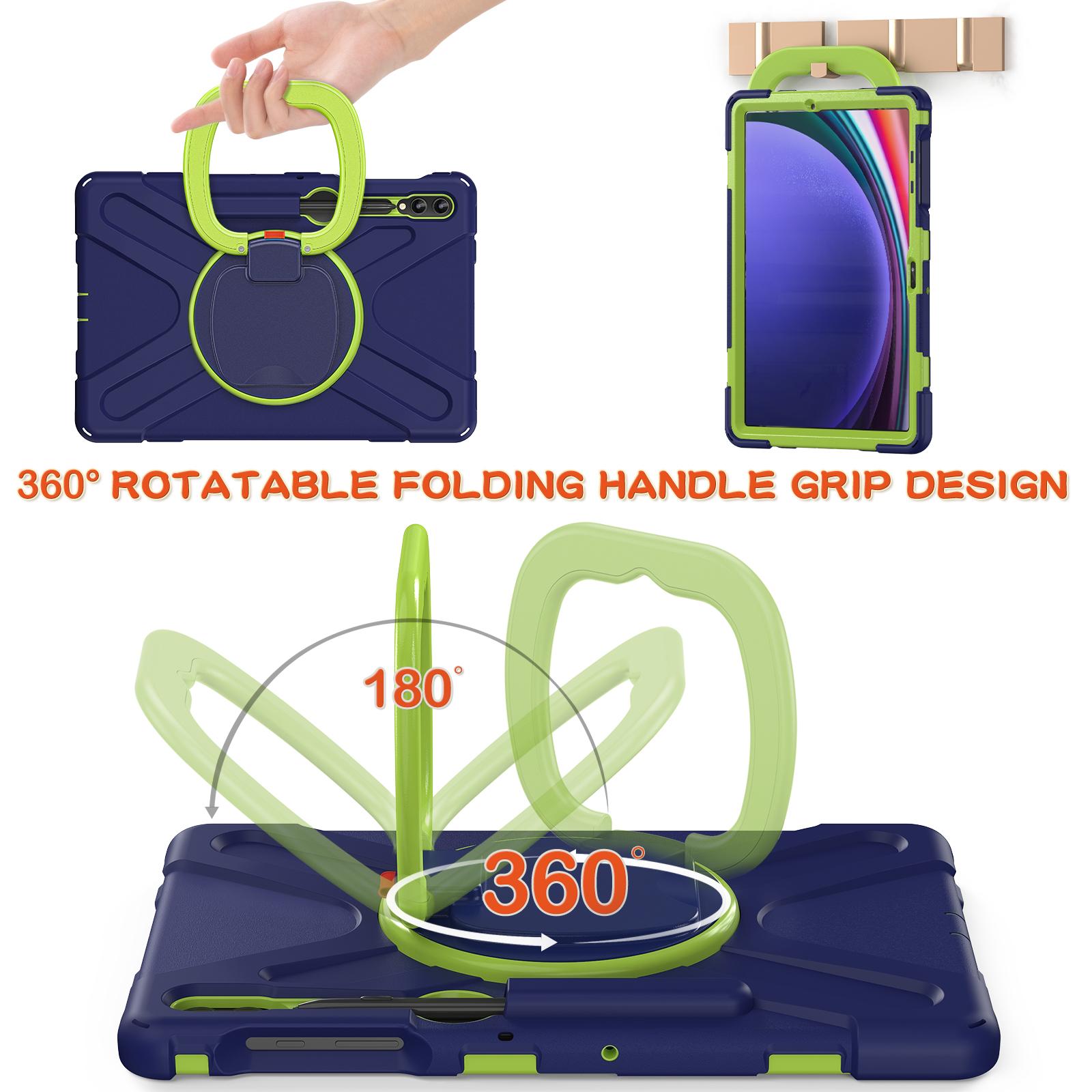 For Samsung Galaxy Tab S10+ X826/S9 FE+/S9+/S8+/S7+ PC+Silicone Protective Case Rotating Kickstand Rugged Tablet Cover with Handle Design A
For Samsung Galaxy Tab S10+ X826/S9 FE+/S9+/S8+/S7+ PC+Silicone Protective Case Rotating Kickstand Rugged Tablet Cover with Handle Design A