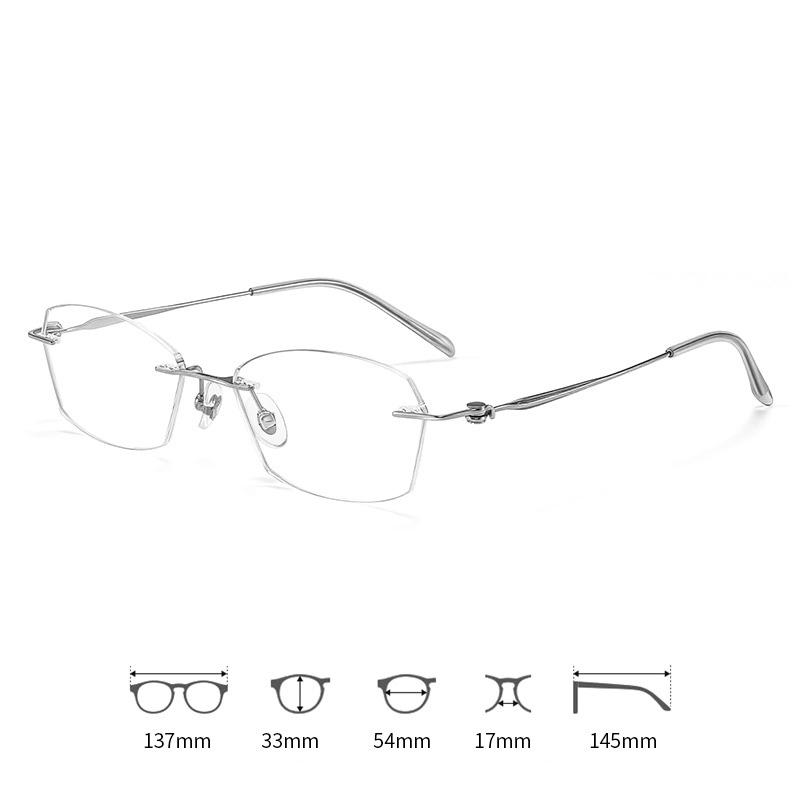 Professional Pure Titanium Ultralight Women s Rimless Business Glasses Frame Prescription Eyewear for Myopia & Executive Work
Professional Pure Titanium Ultralight Women s Rimless Business Glasses Frame Prescription Eyewear for Myopia & Executive Work
