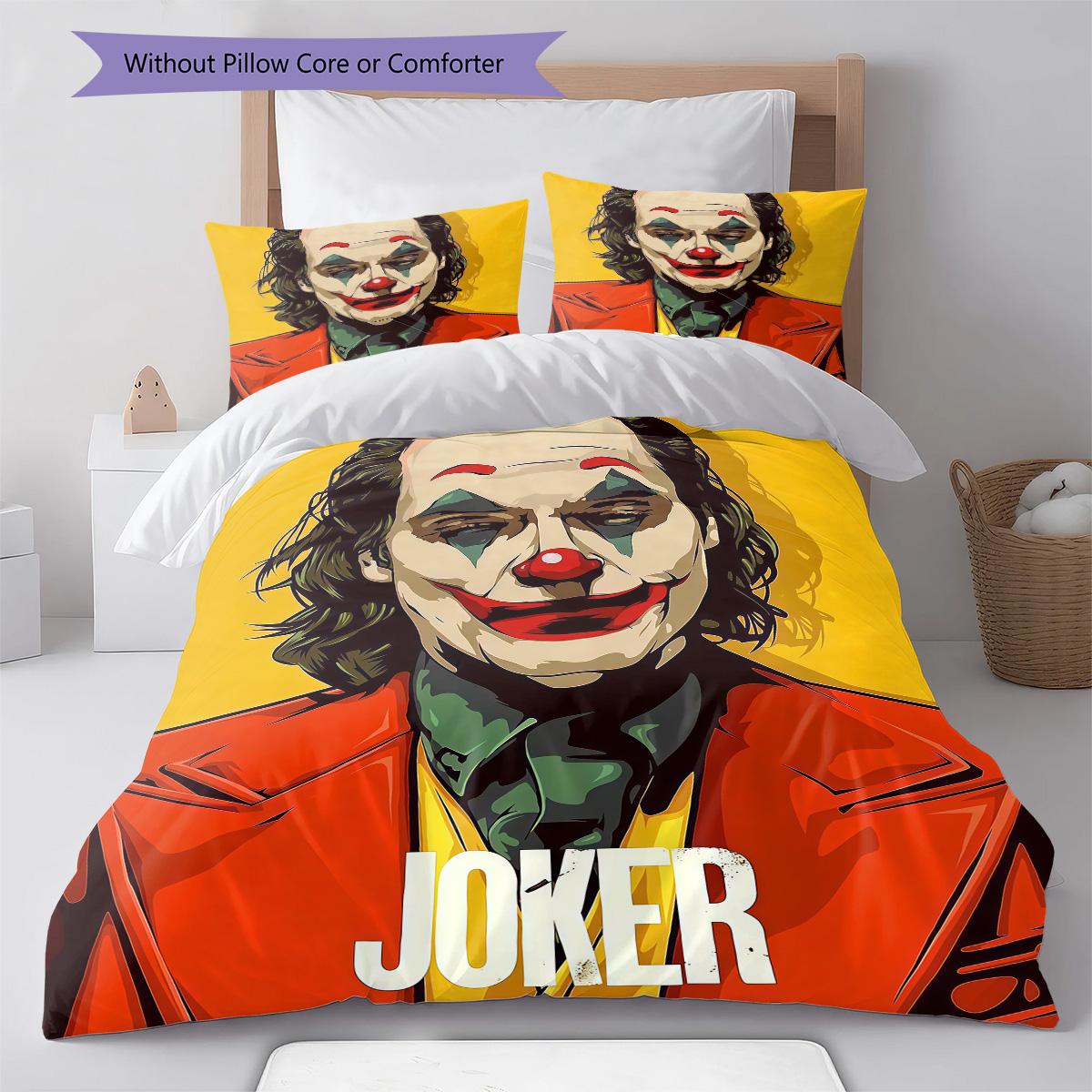 Gotham Joker , Bedding Quilt Set Quilt Cover Pillowcase Home Decoration Birthday Gift (1 * duvet cover + 2 * pillowcase, without core) 135x200cm
Gotham Joker , Bedding Quilt Set Quilt Cover Pillowcase Home Decoration Birthday Gift (1 * duvet cover + 2 * pillowcase, without core) 135x200cm
