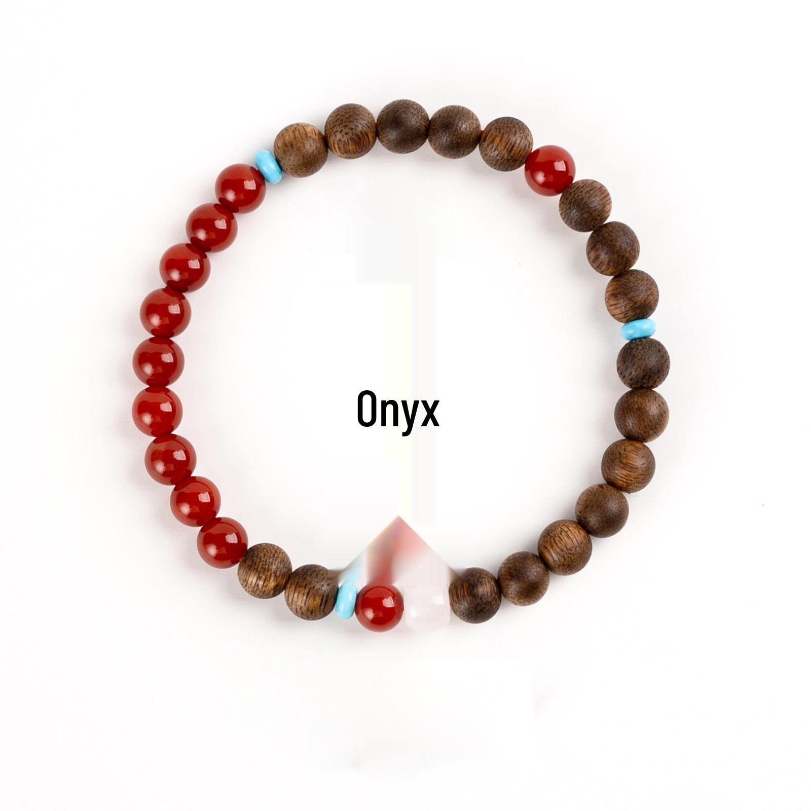Genuine Red Agate, White Chalcedony & Turquoise Agarwood Good Fortune Bracelet - Unisex New Year Gift Bead Diameter 6mm
Genuine Red Agate, White Chalcedony & Turquoise Agarwood Good Fortune Bracelet - Unisex New Year Gift Bead Diameter 6mm
