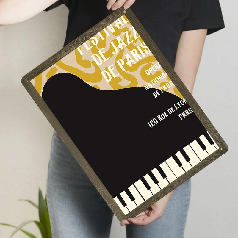 Paris Jazz Festival Vintage Metal Wall Art Piano Silhouette Decor for Living Room Study Room 20x30cm(7.8x11.8inch)
Paris Jazz Festival Vintage Metal Wall Art Piano Silhouette Decor for Living Room Study Room 20x30cm(7.8x11.8inch)