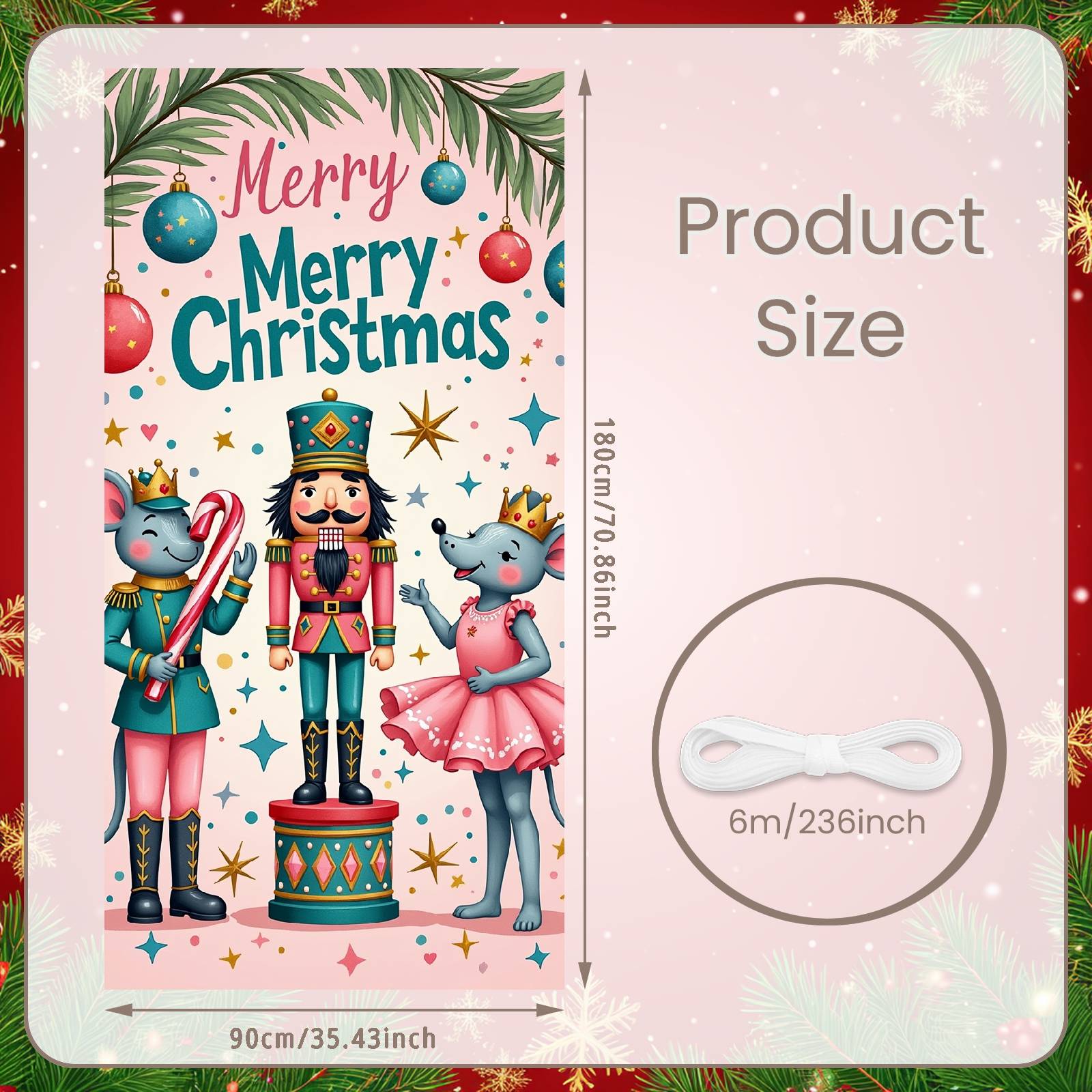 Nutcracker Display Festive Design Winter Backdrop Christmas Scene Background Cartoon Christmas Backdrop For Home Decor
Nutcracker Display Festive Design Winter Backdrop Christmas Scene Background Cartoon Christmas Backdrop For Home Decor
