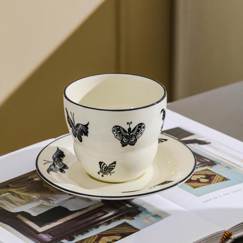 Butterfly Ceramic Coffee Cup & Saucer Set
Butterfly Ceramic Coffee Cup & Saucer Set