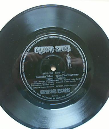 7-дюймовая пластинка ALLMAN BROTHERS BAND / MARSHALL TUC - Ramblin Man / Take The Highway 165 Rolling Stone, 1973 UK Рок Б/У
7-дюймовая пластинка ALLMAN BROTHERS BAND / MARSHALL TUC - Ramblin Man / Take The Highway 165 Rolling Stone, 1973 UK Рок Б/У